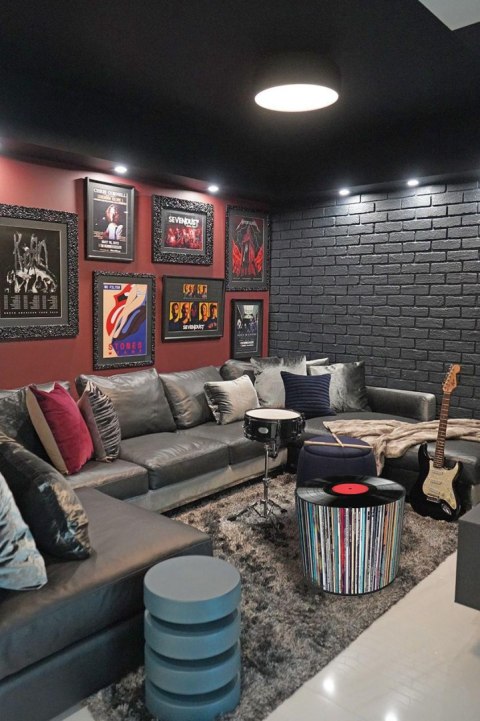 Okrągła pufa dekoracyjna - VINYL