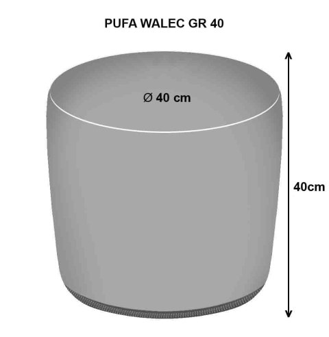 Pufa Walec GR Beczka 40x40 cm