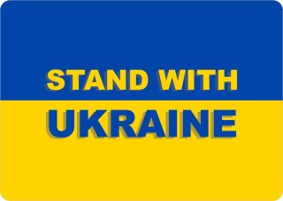TABLICZKA STAND WITH UKRAINE - 20x28 cm
