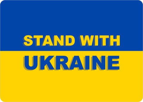 TABLICZKA STAND WITH UKRAINE - 20x28 cm