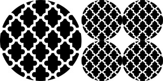 Zestaw podkładek na stół okrągłych 1+4 - MAROKO NIGHT