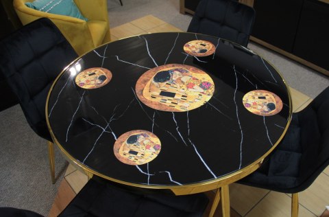 Zestaw podkładek na stół okrągłych 1+4 - POCAŁUNEK