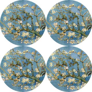 Zestaw podkładek na stół okrągłych 4D - ALMOND