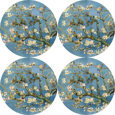 Zestaw podkładek na stół okrągłych 4D - ALMOND