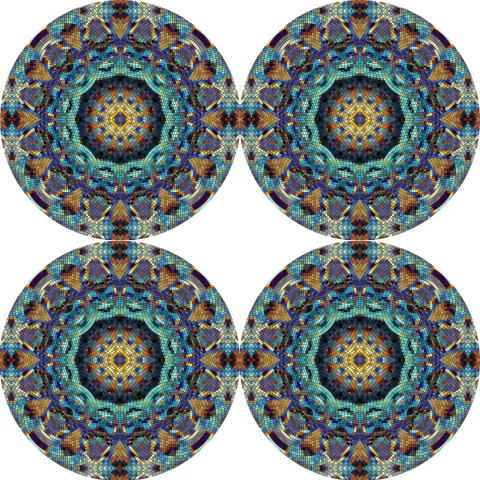 Zestaw podkładek na stół okrągłych 4D - BARCELONA