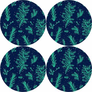 Zestaw podkładek na stół okrągłych 4D - JUNIPER