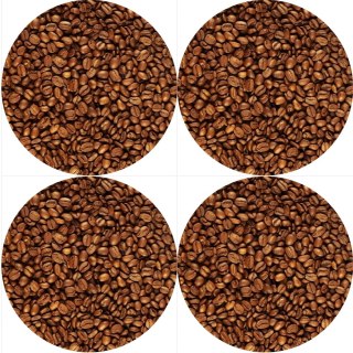 Zestaw podkładek na stół okrągłych 4D - KAWA