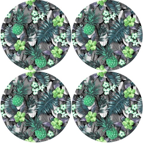 Zestaw podkładek na stół okrągłych 4D - LAMBADA GREEN