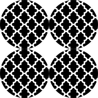 Zestaw podkładek na stół okrągłych 4D - MAROCO NIGHT