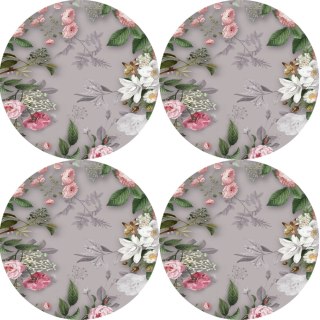 Zestaw podkładek na stół okrągłych 4D - MELANIE GREY