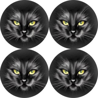 Zestaw podkładek na stół okrągłych 4D - NERO