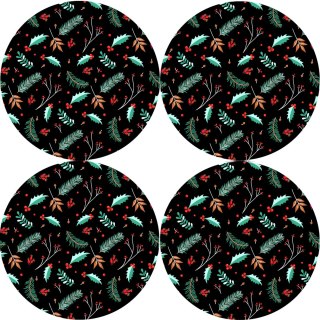 Zestaw podkładek na stół okrągłych 4D - OSTROKRZEW