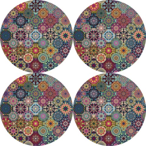 Zestaw podkładek na stół okrągłych 4D - VALENCIA