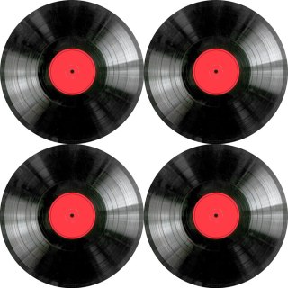 Zestaw podkładek na stół okrągłych 4D - VINYL