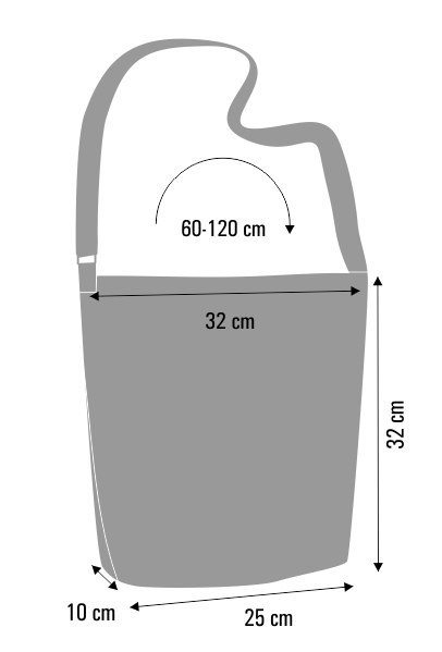 Torba filcowa FUNKY ANTRACYT Green Night