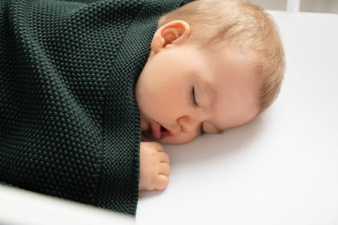 KOC DZIERGANY BAWEŁNA NIEBIESKI 100 X 80