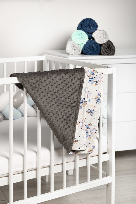 LEKKI KOCYK MINKY 75 x 100 GRAFIT ŁAPACZE SNÓW