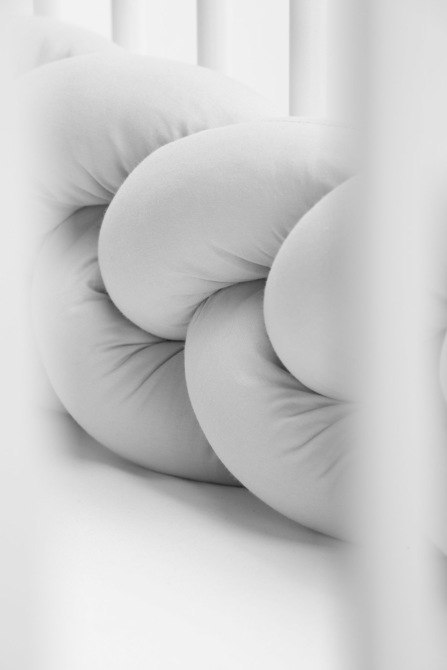 WARKOCZ DO ŁÓŻECZKA SZARY GŁADKI 210 CM