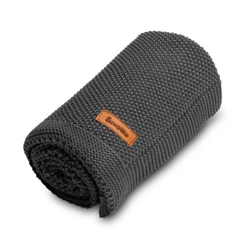 KOC DZIERGANY BAWEŁNA GRAFITOWY 100 X 80