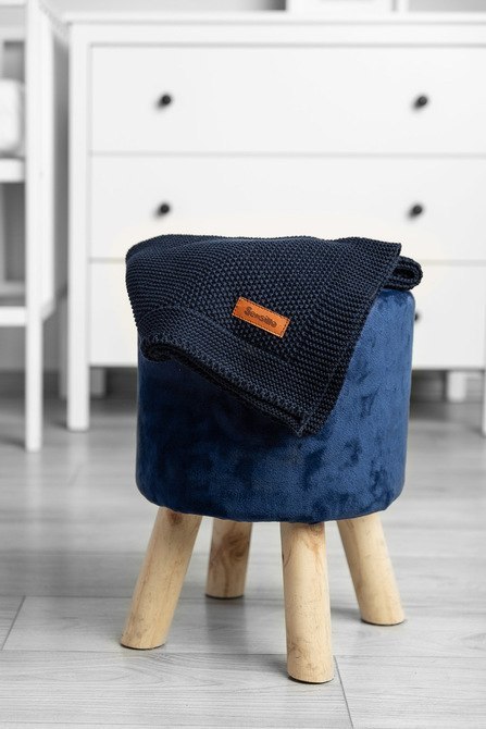 KOC DZIERGANY BAWEŁNA GRANATOWY 100 X 80