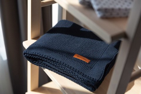 KOC DZIERGANY BAWEŁNA GRANATOWY 100 X 80