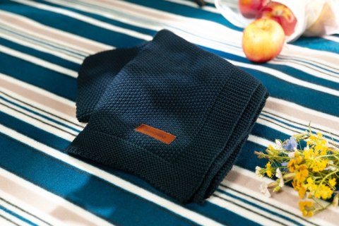 KOC DZIERGANY BAWEŁNA GRANATOWY 100 X 80