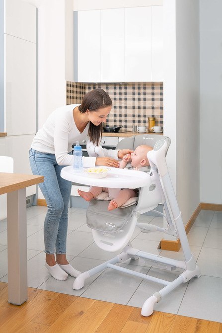 KRZESEŁKO + HUŚTAWKA INDIGO LIGHT GREY