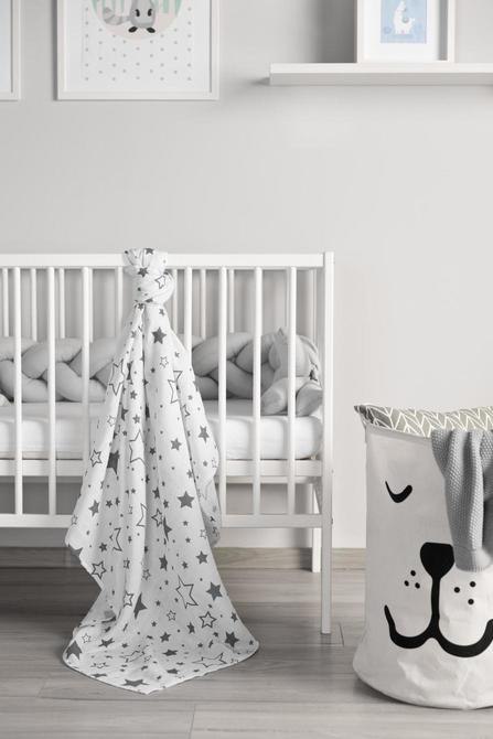 OTULACZ MUŚLINOWY GWIAZDKI 120X120 CM