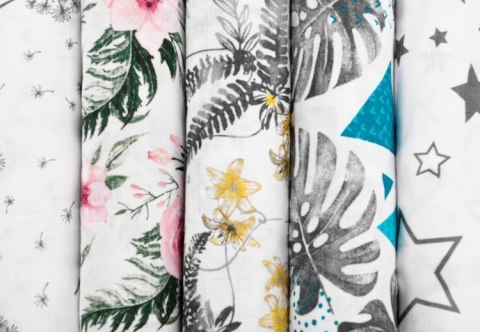 OTULACZ MUŚLINOWY GWIAZDKI 120X120 CM