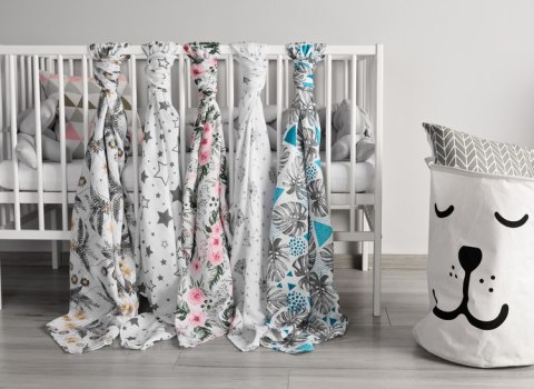 OTULACZ MUŚLINOWY GWIAZDKI 120X120 CM