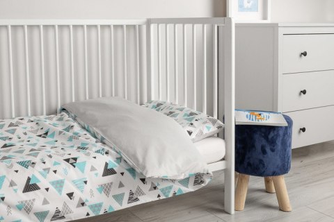 POŚCIEL 2 EL. TRÓJKĄTY NIEBIESKIE 100X135 CM