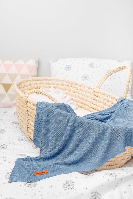 KOC BAMBUS 100% 100X80CM NIEBIESKI