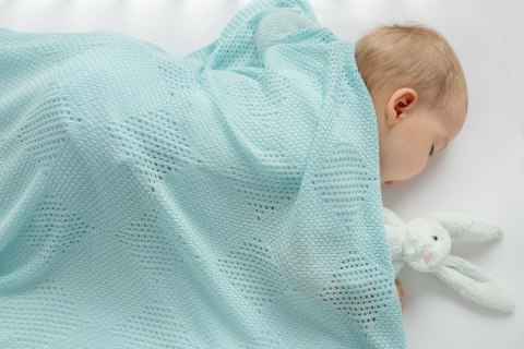 KOC BAMBUS 100% 100X80CM NIEBIESKI