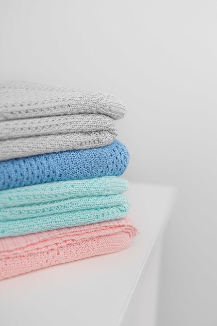 KOC BAMBUS 100% 100X80CM NIEBIESKI