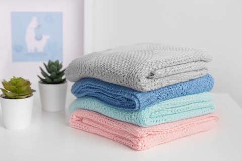 KOC BAMBUS 100% 100X80CM NIEBIESKI