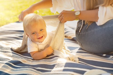 KOC BAMBUS 100% 100X80CM NIEBIESKI