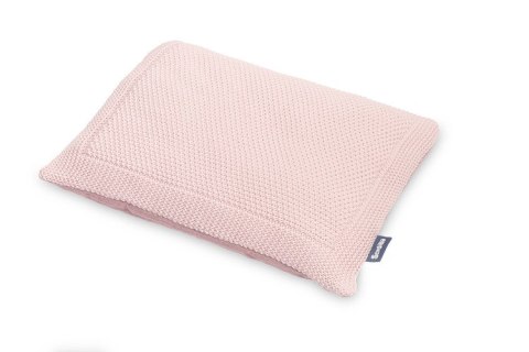 KOMPLET DO ŁÓŻECZKA DZIERGANY Z MUŚLINĄ RÓŻOWY