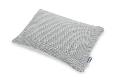 KOMPLET DO ŁÓŻECZKA DZIERGANY Z MUŚLINĄ SZARY