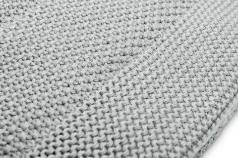 KOMPLET DO ŁÓŻECZKA DZIERGANY Z MUŚLINĄ SZARY