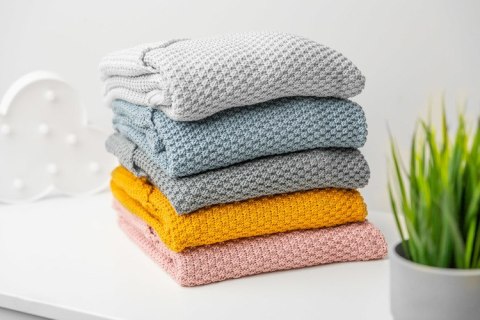 OTULACZ Z KAPTURKIEM 100% BAMBOO GIFT NIEBIESKI