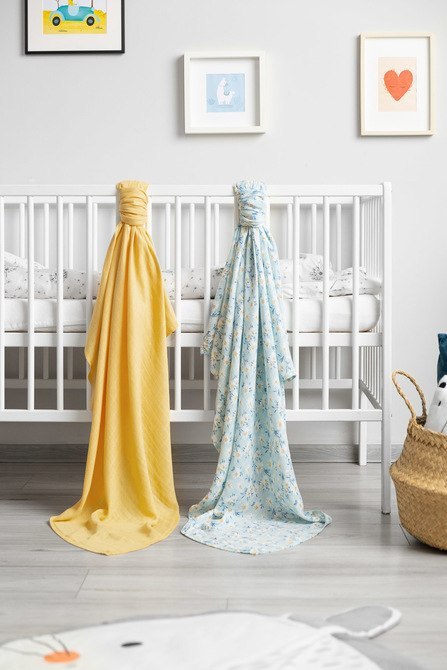 PIELUCHA BAMBUSOWA 2-pak MIĘTA+ŻÓŁTY 120X120