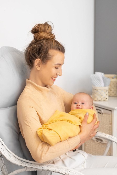 PIELUCHA BAMBUSOWA 2-pak MIĘTA+ŻÓŁTY 120X120