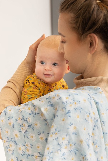 PIELUCHA BAMBUSOWA 2-pak MIĘTA+ŻÓŁTY 120X120