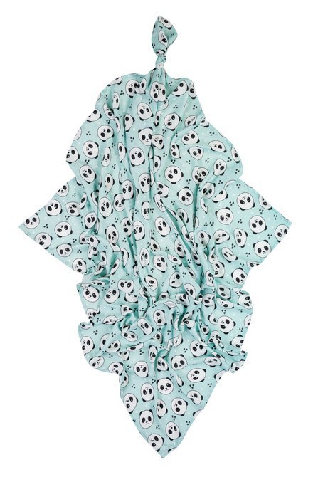 0309 PIELUSZKA BAMBUSOWA 30X30 PANDA MIĘTA