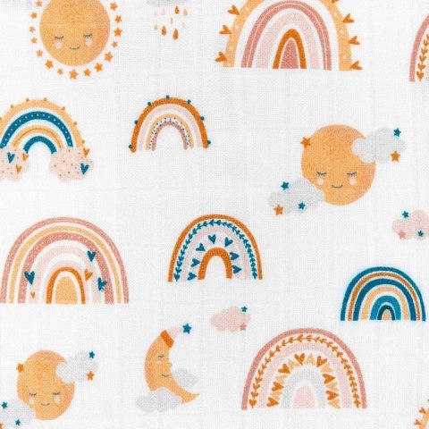 0356 PIELUSZKA BAMBUSOWA 75x75 TĘCZA