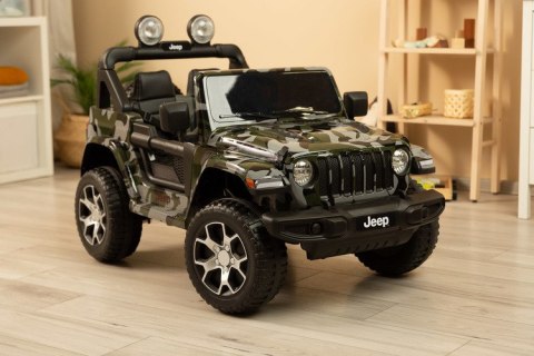 TERENOWY POJAZD NA AKUMULATOR JEEP RUBICON CAMO