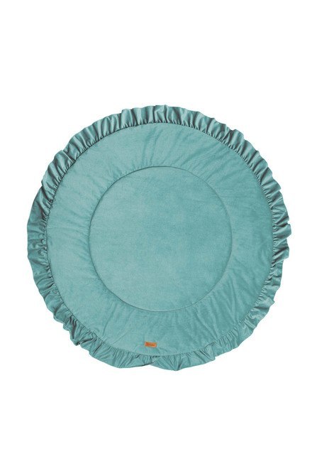 MATA DO ZABAWY FALBANKA VELVET SZMARAGDOWY