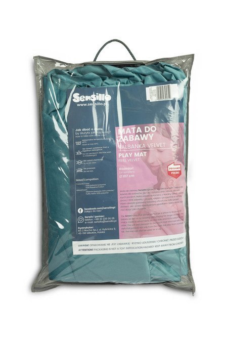 MATA DO ZABAWY FALBANKA VELVET SZMARAGDOWY