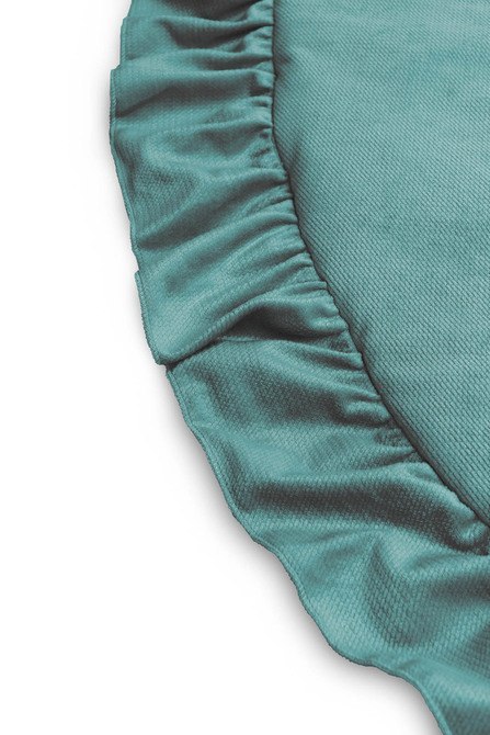 MATA DO ZABAWY FALBANKA VELVET SZMARAGDOWY