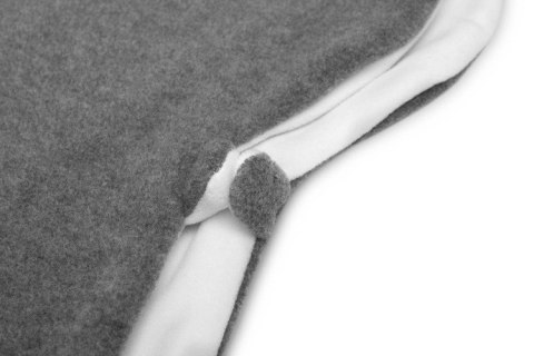 PONCZO SAMOCHODOWE SZARY MELANGE / BIEL